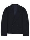 DOUBLE BREASTED PIN STRIPE BLAZER in navy - MYDEEPBLUEMEMORIES - BALAAN 2