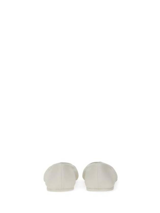 Bow Embossed Leather Ballerina White - MARNI - BALAAN 5