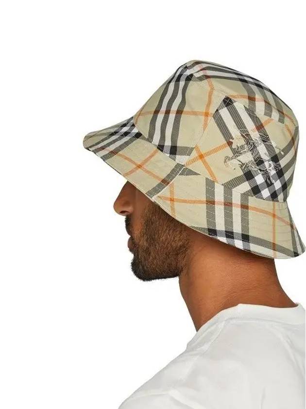 EKD Appliquéd Check Bucket Hat Beige - BURBERRY - BALAAN 6