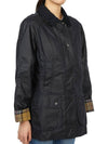 Beadnell Wax Zip-up Jacket Dark Navy - BARBOUR - BALAAN 7