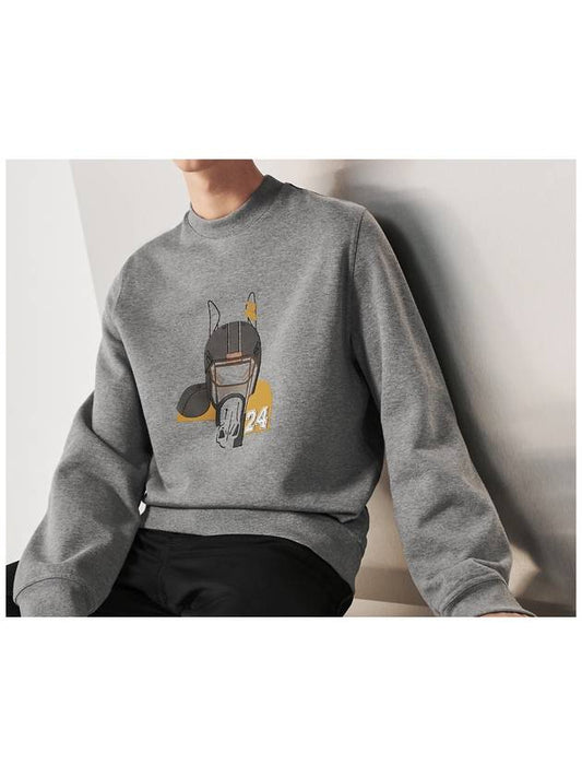 Quarter H Sweatshirt Grey - HERMES - BALAAN 2