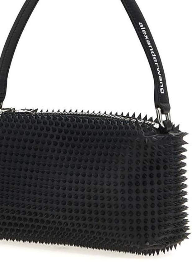 Heiress Rubberized Spike Pouch Bag Black - ALEXANDER WANG - BALAAN 4