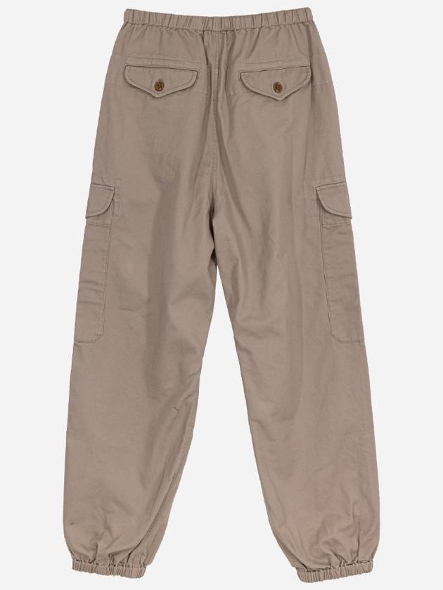 Men's Logo Pattern Cargo Track Pants Oatmeal - GUCCI - BALAAN 6