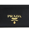 Metal Logo Saffiano Card Wallet Black - PRADA - BALAAN 6