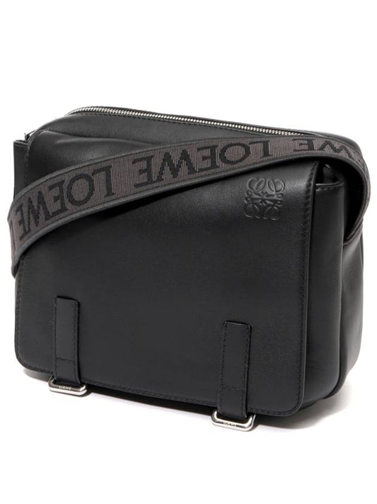 Military Leather Messenger Bag Black - LOEWE - BALAAN 2