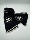 Women's CC Logo Cashmere Silk Jenny Muffler Black A52032 - CHANEL - BALAAN 6