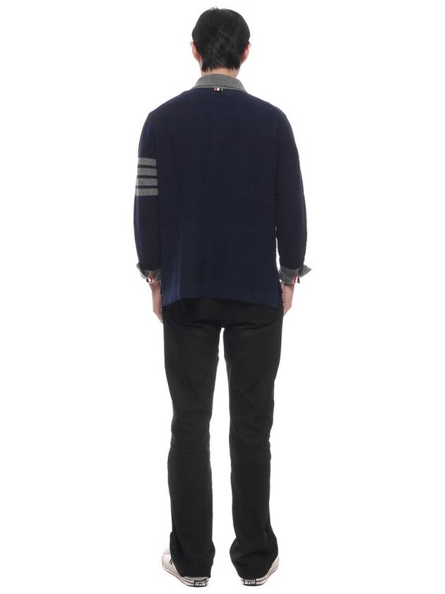 4-bar Striped Knit Top Navy - THOM BROWNE - BALAAN 6