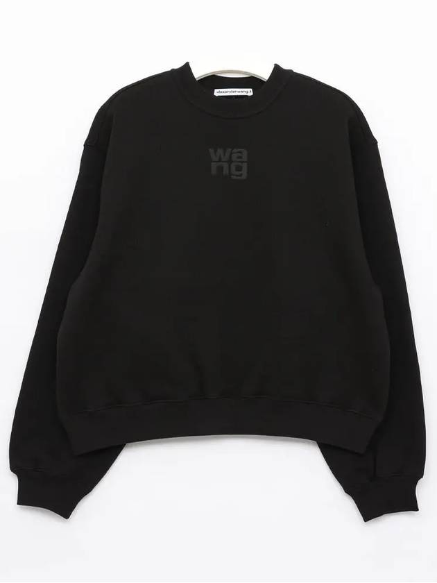 Logo Print Sweatshirt Black - ALEXANDER WANG - BALAAN 4