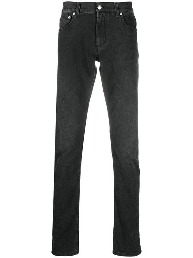 Men's Logo Slim Jeans Black - ALEXANDER MCQUEEN - BALAAN.