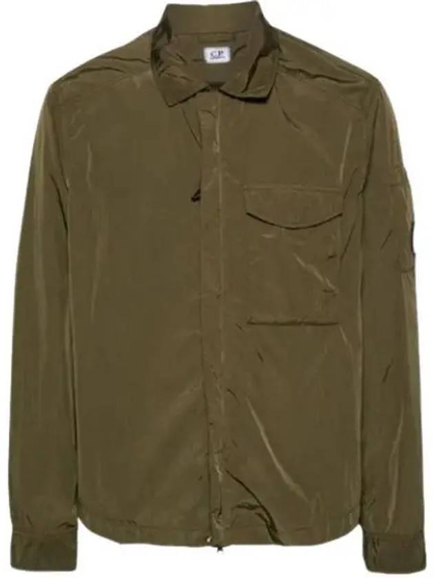 Chrome-R Pocket Over Long Sleeve Shirt Green - CP COMPANY - BALAAN 2