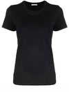 Women's Embroidered Logo Short Sleeve T-Shirt Black - MONCLER - BALAAN.