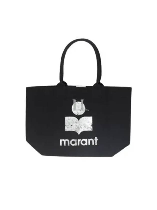 Yenky Metalic Logo Small Canvas Tote Bag Black - ISABEL MARANT - BALAAN 2