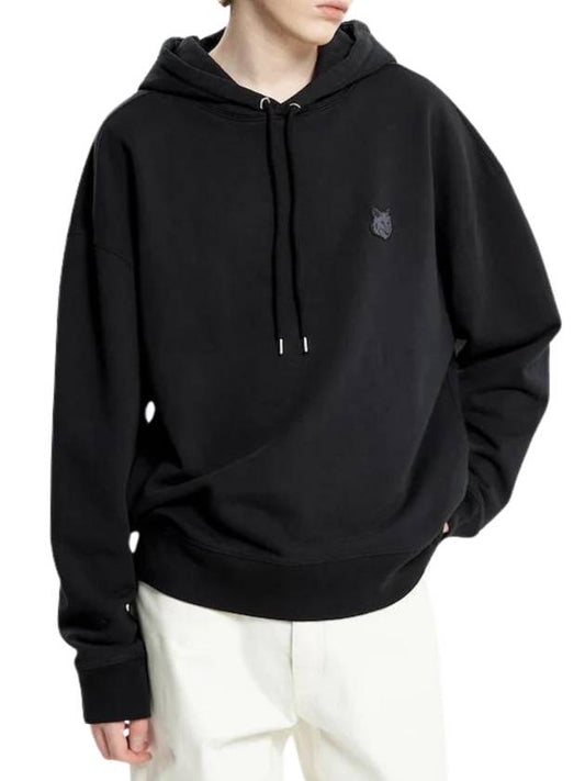 Bold Fox Head Patch Oversize Hoodie Black - MAISON KITSUNE - BALAAN 2