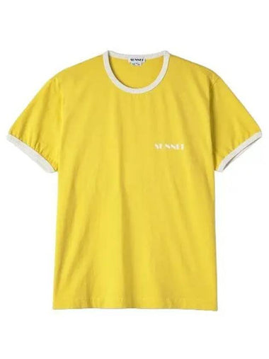 Mini Logo Short Sleeve T Shirt Light Yellow - SUNNEI - BALAAN 1