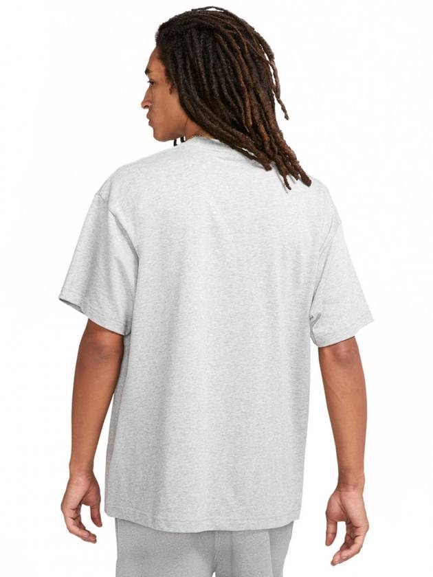 Solo Swoosh Short Sleeve T-Shirt Dark Grey Heather White - NIKE - BALAAN 3