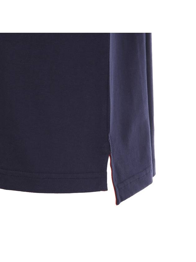Pocket Wipstitch Short Sleeve T-shirt Navy - KITON - BALAAN 6