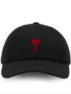 De Coeur Embroidered Logo Ball Cap Black - AMI - BALAAN 2