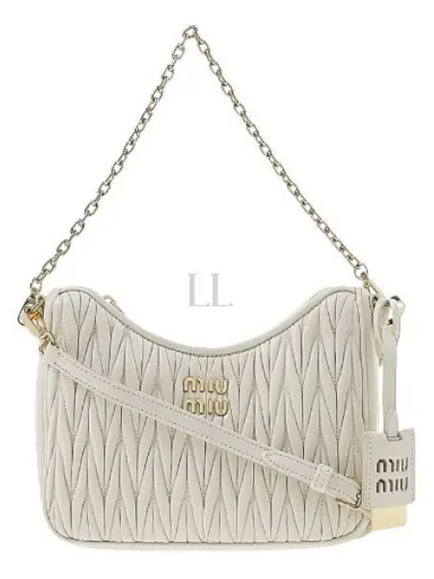 Matelasse Nappa Leather Shoulder Bag White - MIU MIU - BALAAN 2