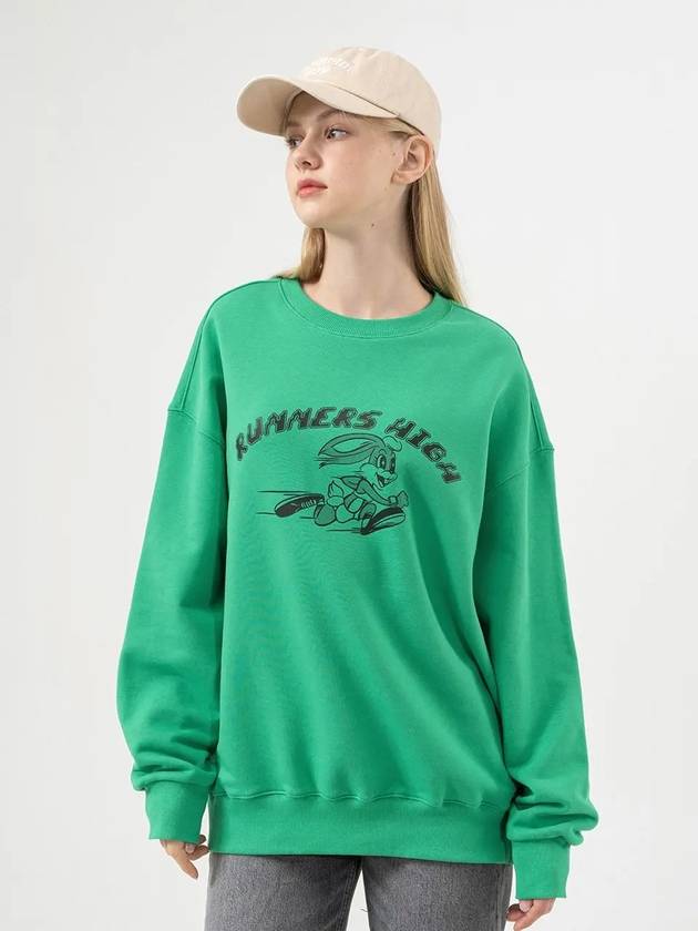 RUNNERS HIGH SWEATSHIRTS GREEN - POLYGRAM - BALAAN 4