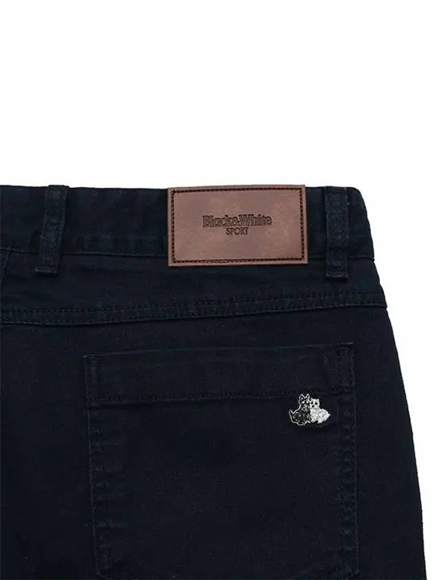 heated printed denim pants 5403GZWDNAVY - BLACK&WHITE - BALAAN 4