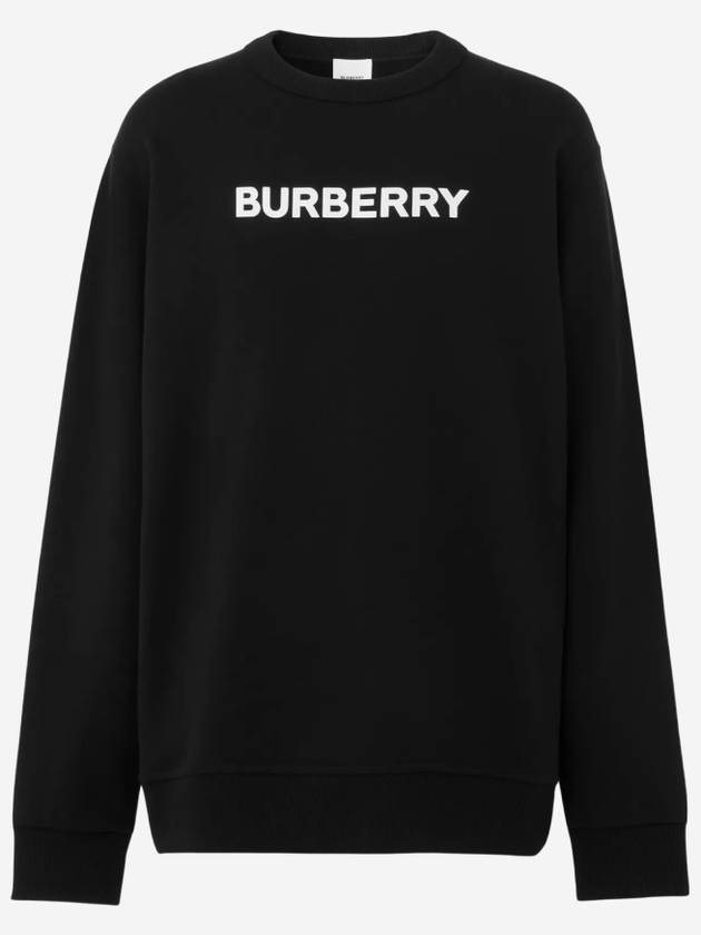 Front Logo Print Sweatshirt Black - BURBERRY - BALAAN 2