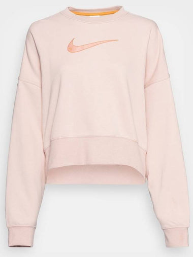 Sportswear Swoosh Fleece Crop Sweatshirt Pink - NIKE - BALAAN 1