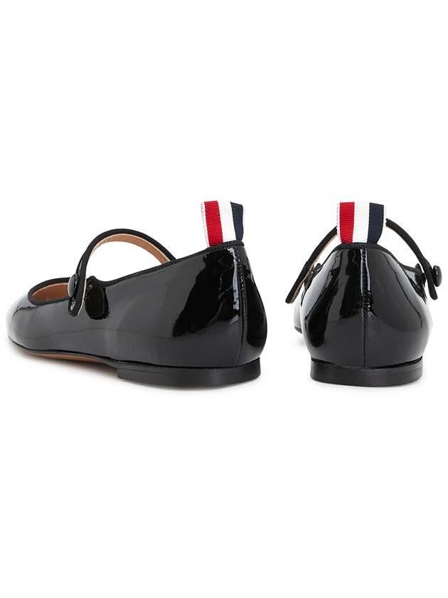 Soft Patent Leather Pointed Thom John Flat Black - THOM BROWNE - BALAAN 7