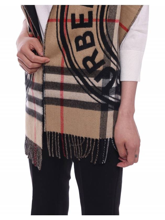 Montage Print Cashmere Scarf Beige - BURBERRY - BALAAN 6