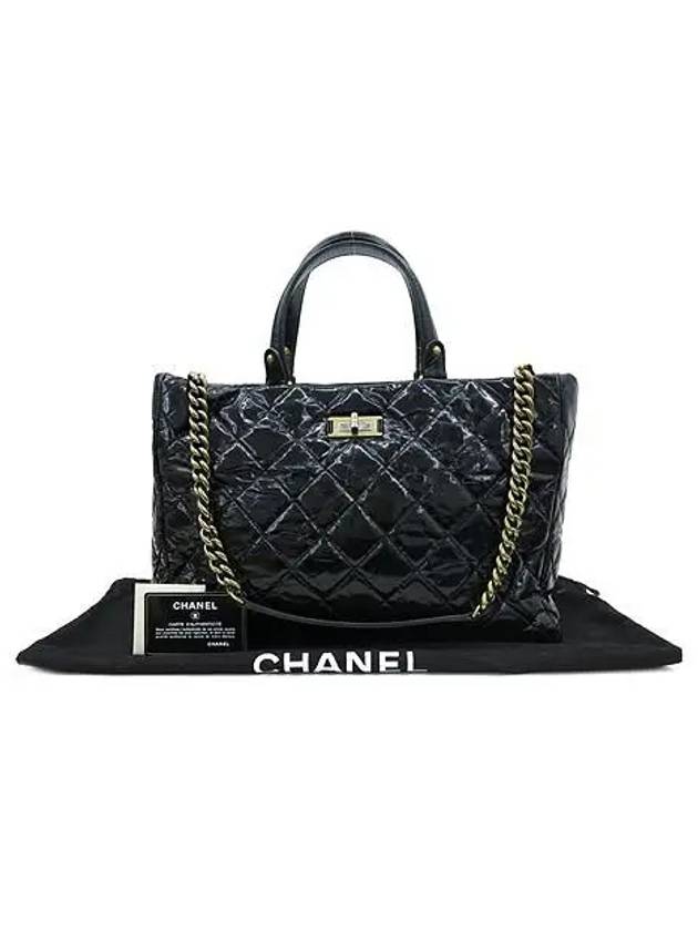 2 55 Vintage Black Leather 2WAY - CHANEL - BALAAN 1