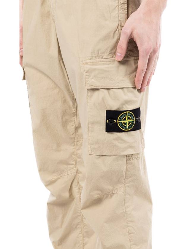 Men's Tella Paracadute Regular Fit Cargo Pants Beige - STONE ISLAND - BALAAN 5