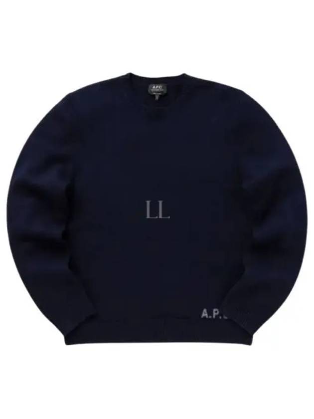 Edward Embroidered Logo Knit Top Navy - A.P.C. - BALAAN 2