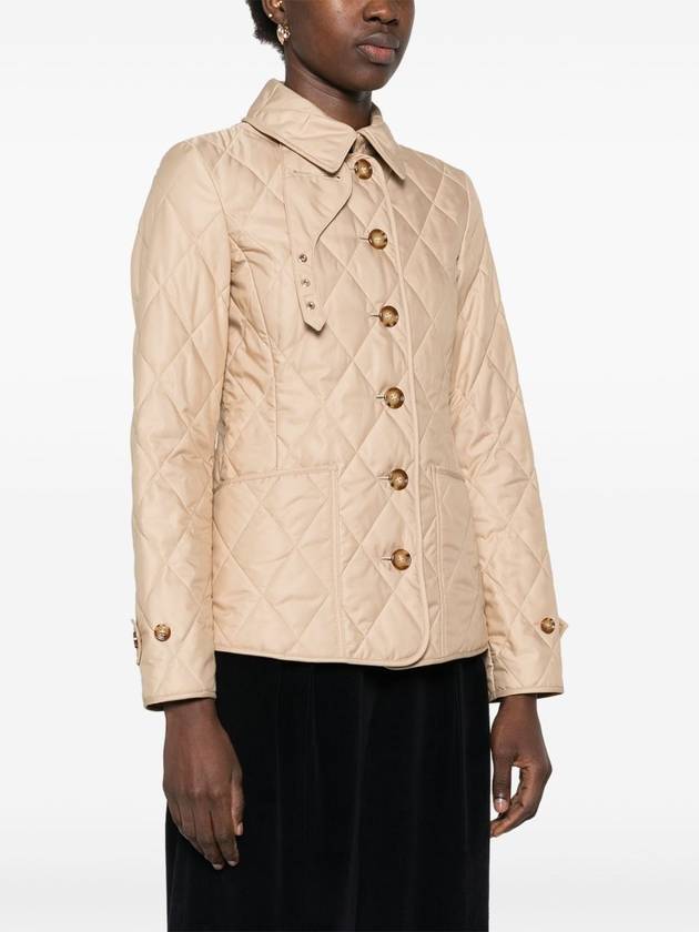 diamond quilted button jacket beige - BURBERRY - BALAAN 4