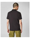 Garment dyed logo polo short sleeve t shirt black - CP COMPANY - BALAAN 6