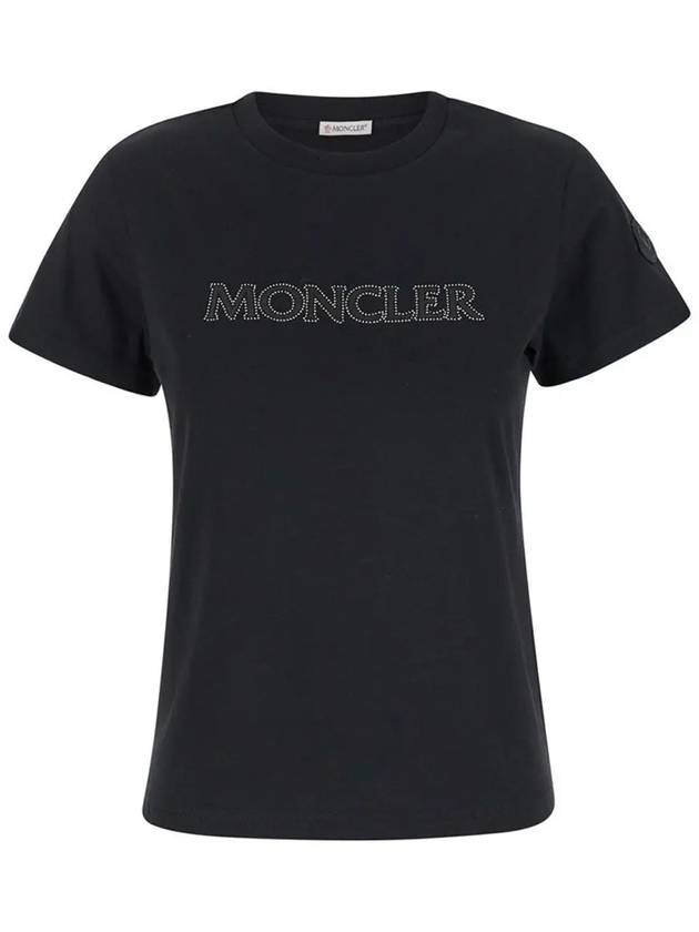 cubic logo t shirt black 8C000 21 89AIJ 999 - MONCLER - BALAAN 1