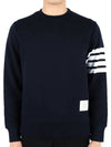 Men's Diagonal Armband Crew Neck Classic Sweatshirt Navy - THOM BROWNE - BALAAN 3