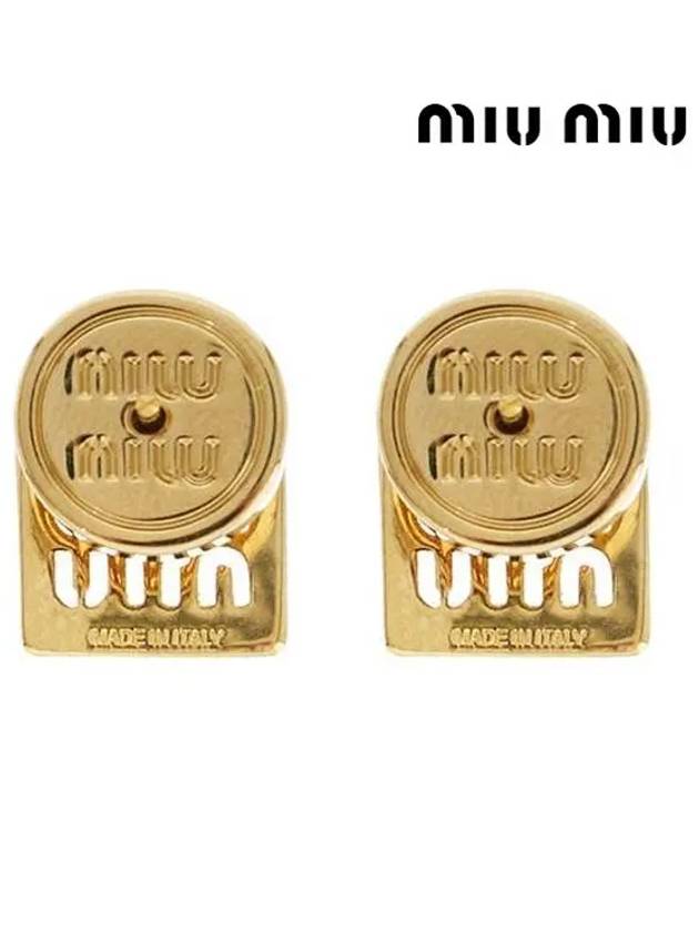 Earrings 5IO1242DTU F0056 Gold - MIU MIU - BALAAN 4