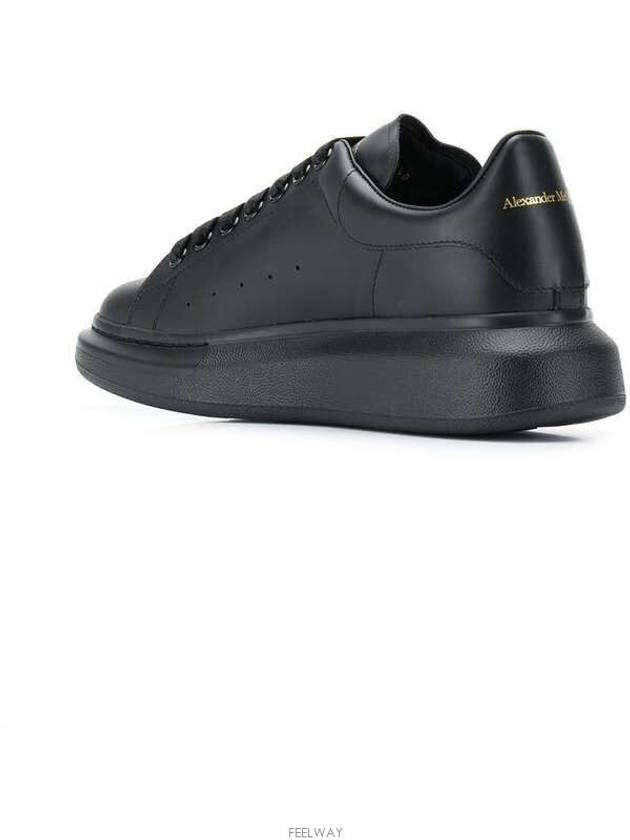 Chunky Sole Leather Low Top Sneakers Black - ALEXANDER MCQUEEN - BALAAN 5