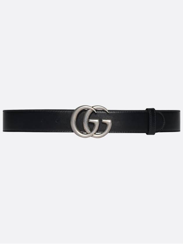 GG Marmont Reversible Leather Belt Black - GUCCI - BALAAN 2