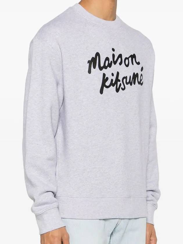 Maison Kitsune 24 handwriting logo men s brushed sweatshirt MM00301 H120 - POLO RALPH LAUREN - BALAAN 3