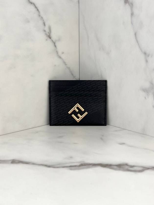 Logo Diamond Card Wallet Black - FENDI - BALAAN 7