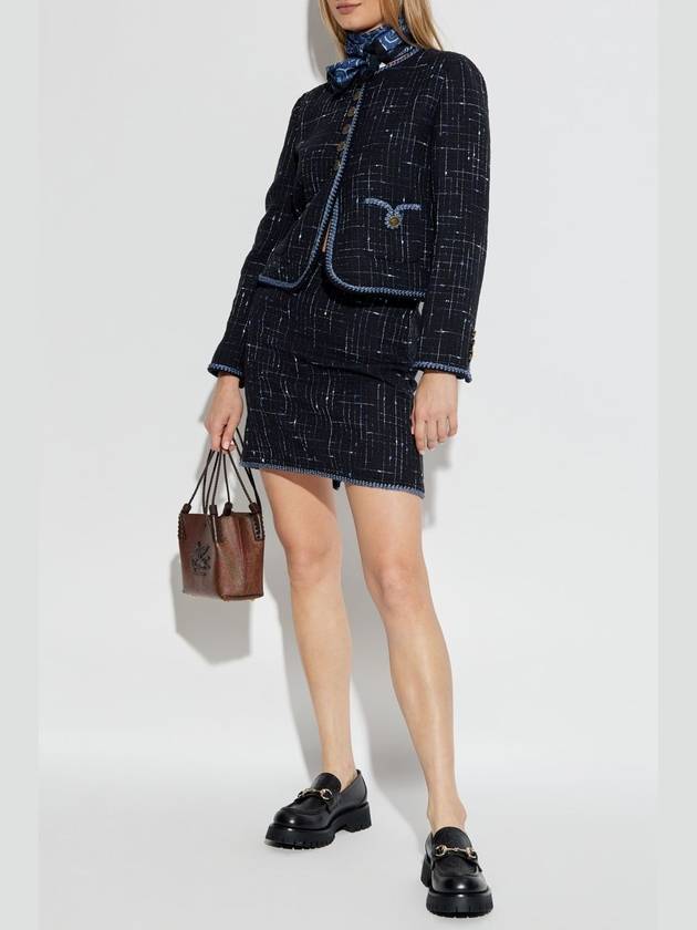 Etro Tweed Jacket, Women's, Navy Blue - ETRO - BALAAN 2