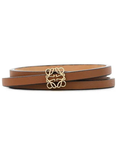 Anagram Twist Calfskin Bracelet Brown - LOEWE - BALAAN 2