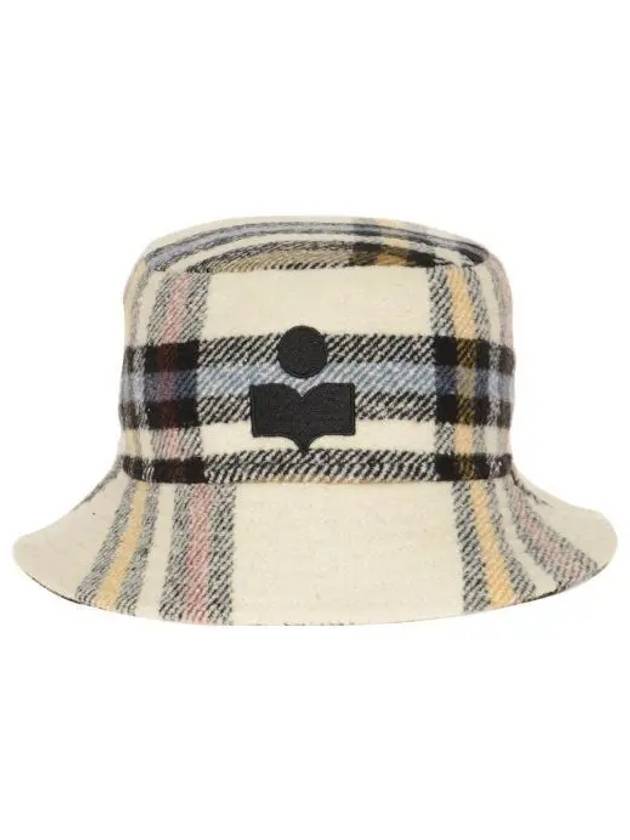 Check Wool Bucket Hat Ivory - ISABEL MARANT - BALAAN 2