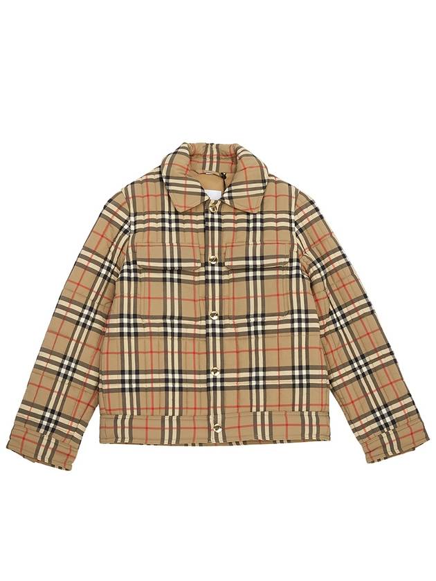 Kids Vintage Check Quilted Jacket Beige - BURBERRY - BALAAN 2