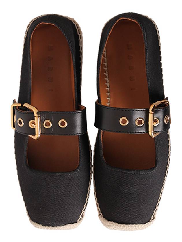 Petal Canvas Espadrilles Black - MARNI - BALAAN 5