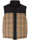 Check Panel Reversible Vest Beige - BURBERRY - BALAAN 3