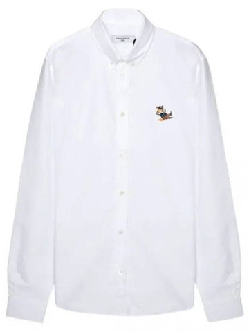 Dressed Fox Patch Relaxed Shirt Men s Long Sleeve - MAISON KITSUNE - BALAAN 1