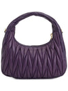 Wander Materasse Nappa Leather Mini Hobo Tote Bag Violet - MIU MIU - BALAAN 4