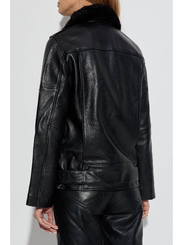 AllSaints Leather Jacket Vendra, Women's, Black - ALLSAINTS - BALAAN 4