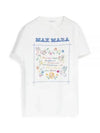 Logo Slogan Embroidery Cotton Short Sleeve T-shirt White - MAX MARA - BALAAN 2